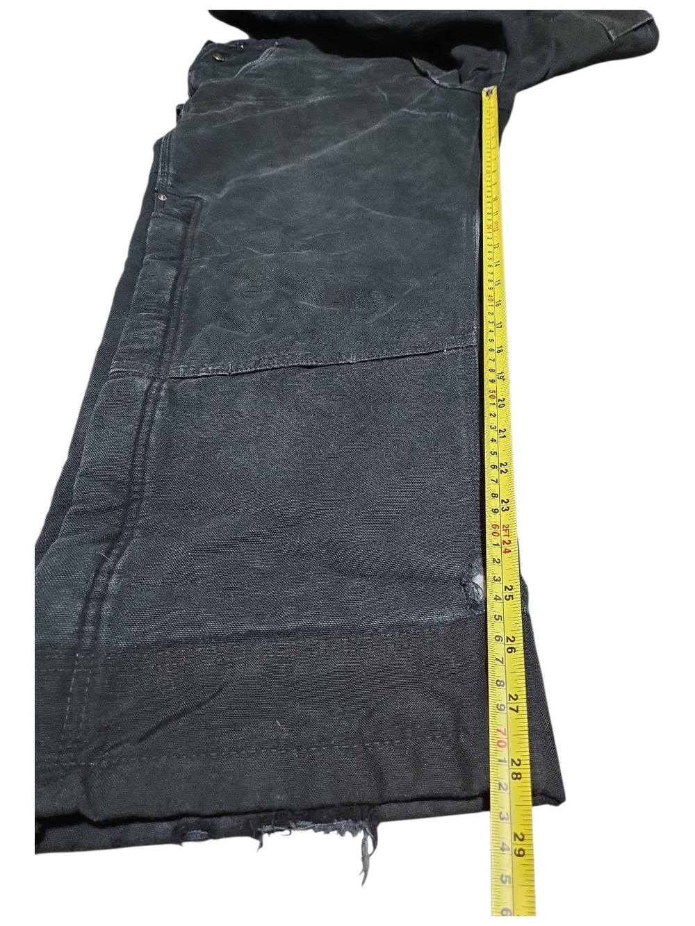 Carhartt 104031 BLK Black Insulated Men's Bib Overalls Workwear L/short 40x29 - Picture 7 of 9